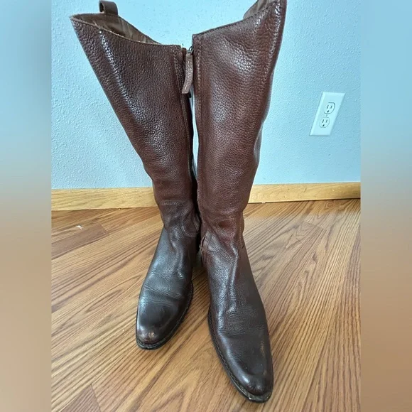 Matisse Dark Brown Leather Heeled Boots - Picture 6 of 15